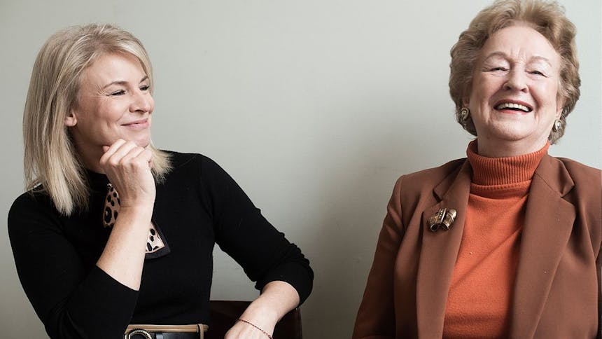 Foto: Pernille La Lau (links) en Bergliot van Heuven Goedhart. Fotograaf: Mona van den Berg