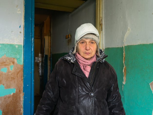 Portretfoto van vrouw in Oekraïne