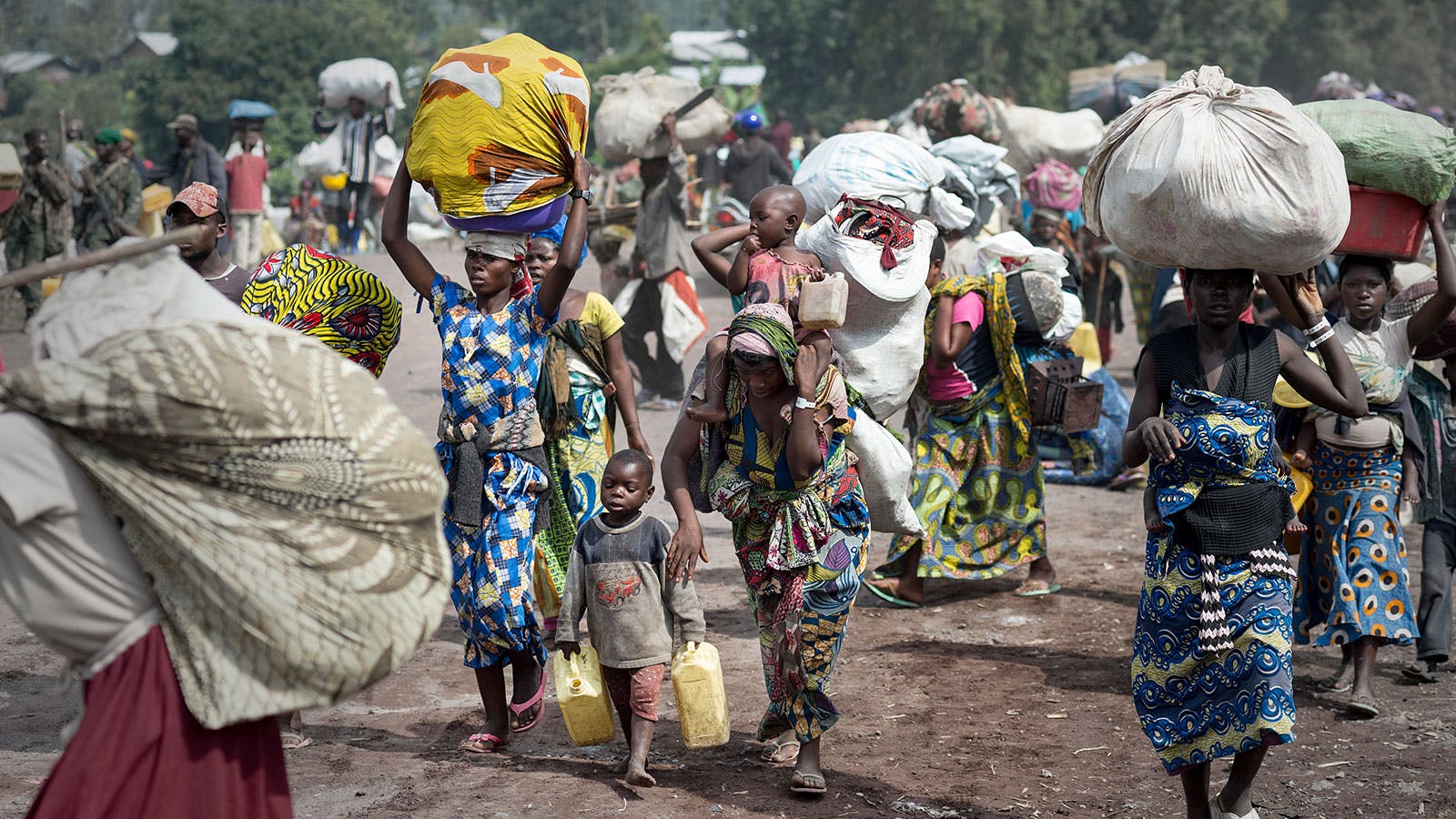 mensen op de vlucht in DRC