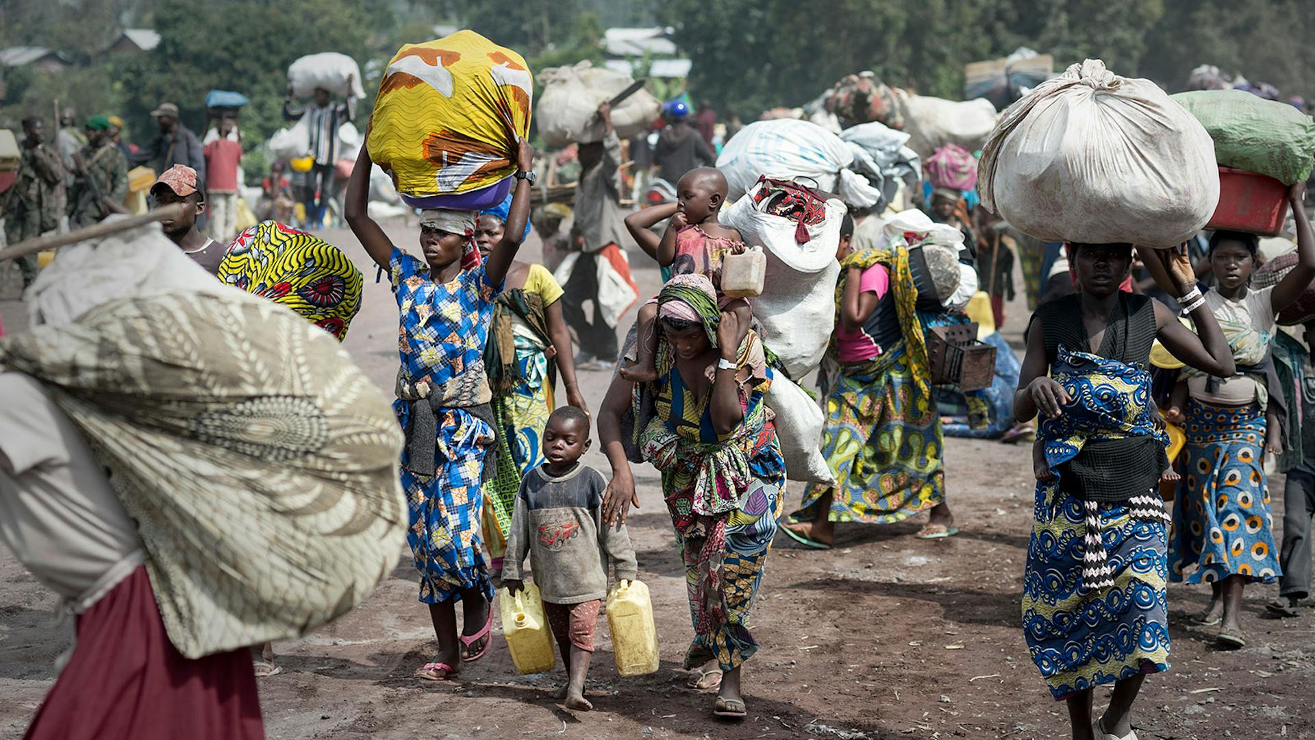 mensen op de vlucht in DRC