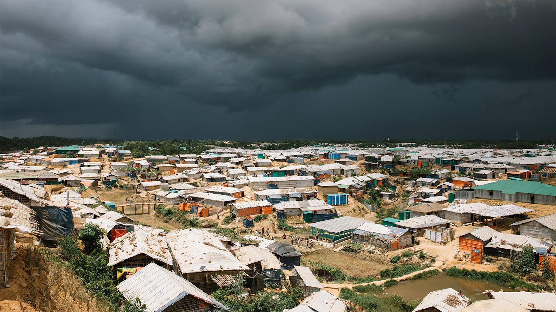 Vluchtelingenkamp in Myanmar