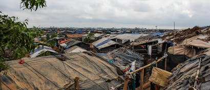 Een vluchtelingenkamp in Bangladesh