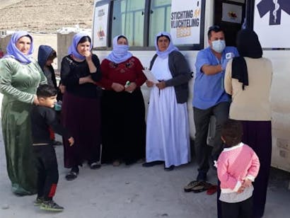 Mobiele kliniek Stichting Vluchteling in Irak