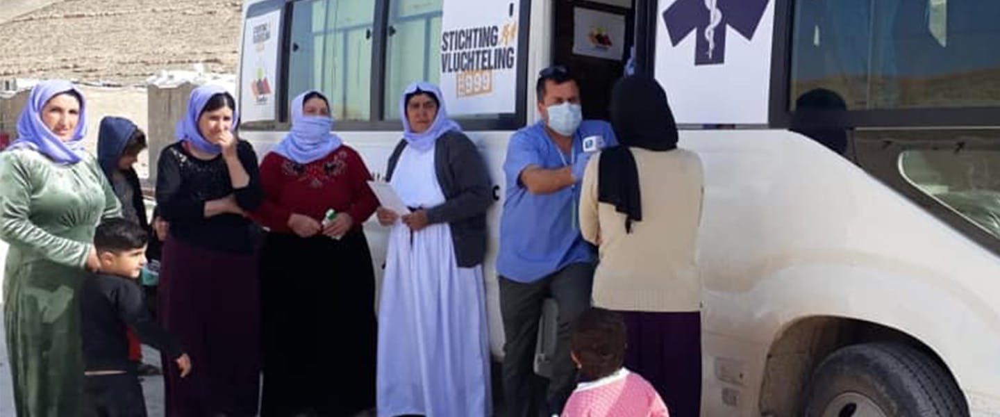 Mobiele kliniek van Stichting Vluchteling in Irak