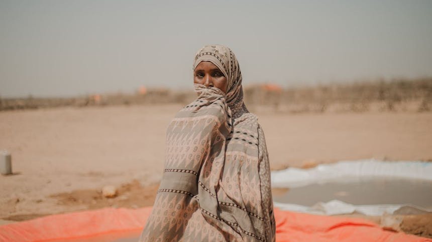Portretfoto van vrouw in Ethiopië