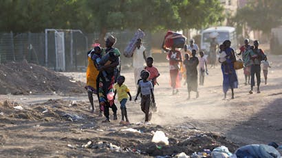 Mensen op de vlucht in Soedan
