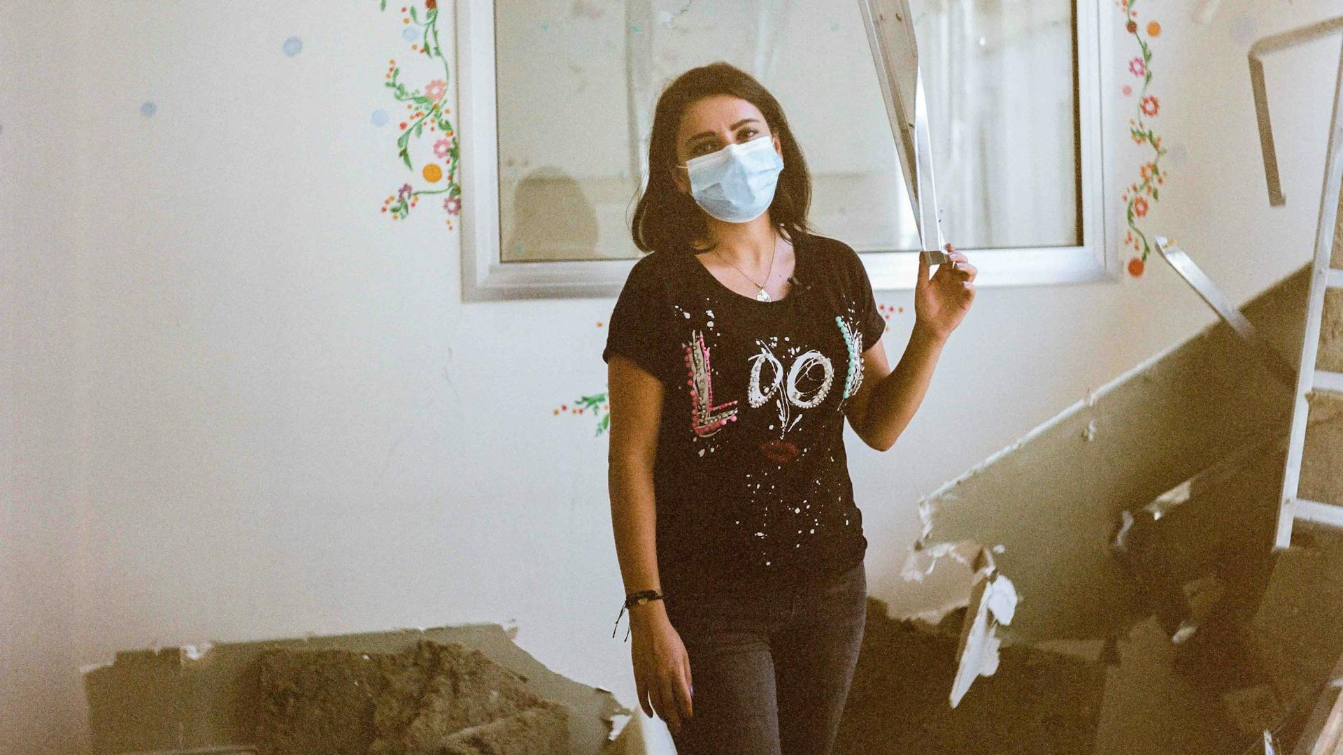 Vrouw in ziekenhuis in Libanon