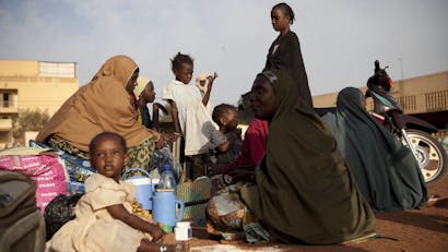 Vluchtelingen arriveren vanuit het noorden van Mali