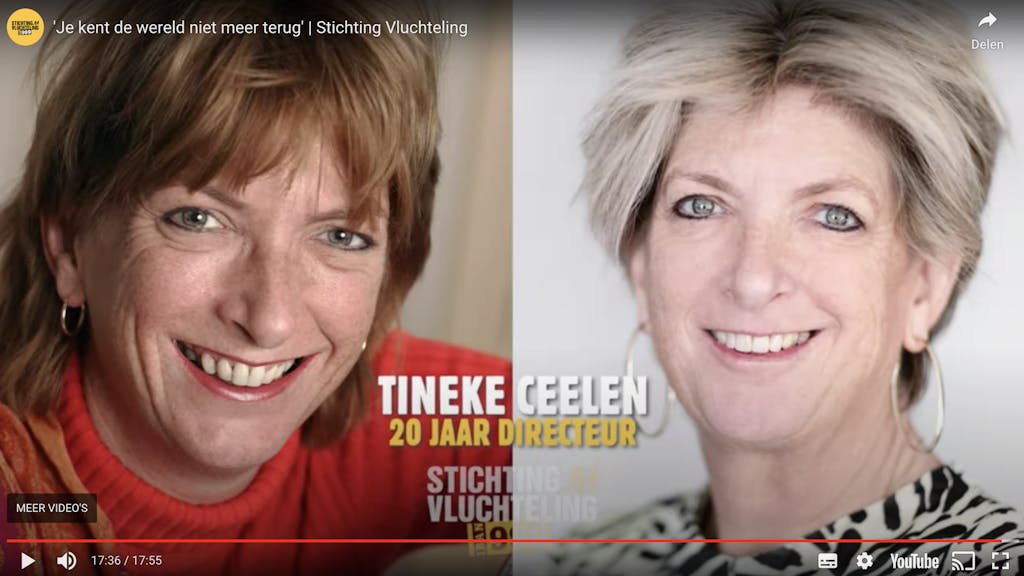 Screenshot van 20 jaar directeur video Tineke Ceelen
