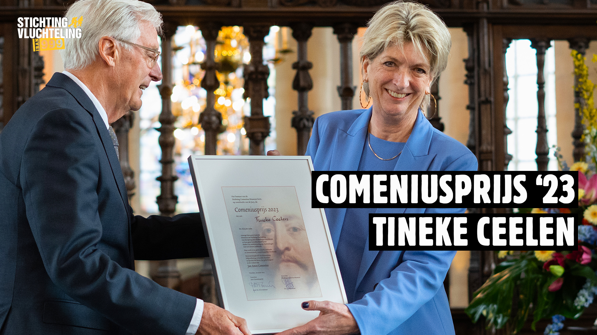 Tineke Ceelen neemt Comeniusprijs 2023 in ontvangst