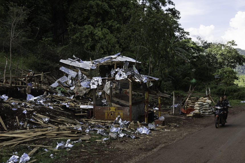 militaire aanval in Myanmar