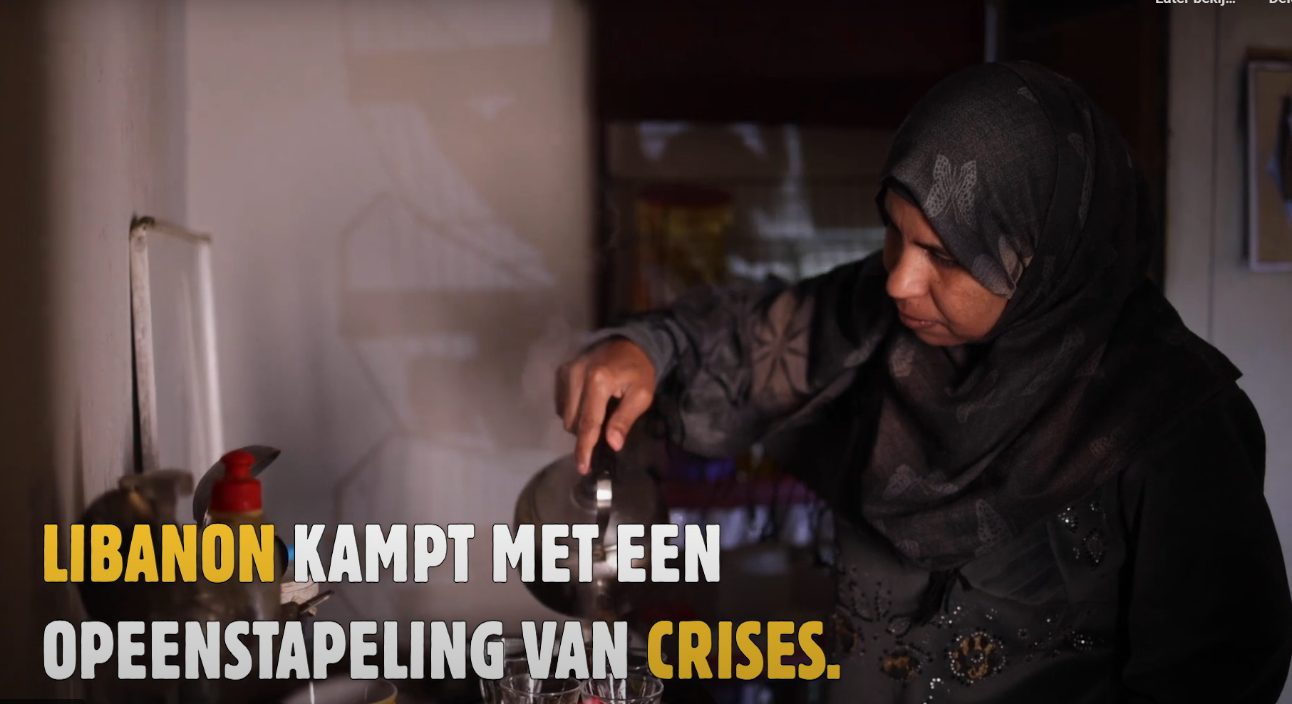 still uit de video over de crisis in Libanon